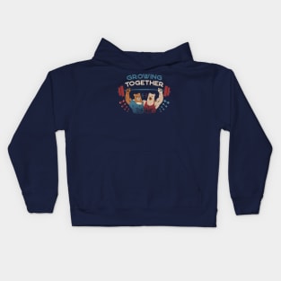 Growing Together Gym Bears Blue by Tobe Fonseca Kids Hoodie